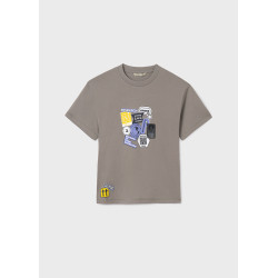 Mayoral 6044 Koszulka z nadrukiem dla chłopca brązowa