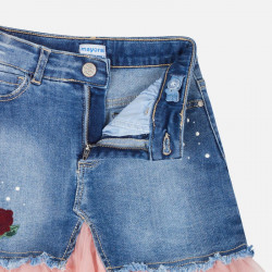 MAYORAL 7910 Spódnica jeansowa z łączonych materiałów