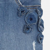 MAYORAL 6516 Spodnie długie jeansowe z kwiatową aplikacją